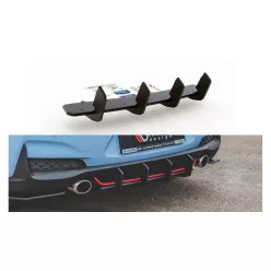   Diffuser Hyundai I30 III N Rear Racing Durability v.2 Black-Red
