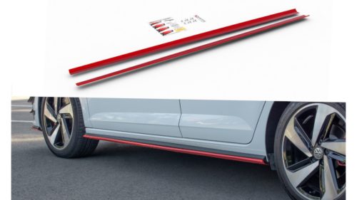 Diffuser Volkswagen Polo VI GTI Side Skirts Red
