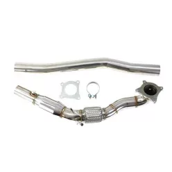   Downpipe with Catalyst for Audi A3 / S3 (8V) / TTS (FV), Seat Leon Cupra (MkIII), VW Golf R (VII) / Passat (B8), Skoda Superb 4x4 (MkIII), 2.0 TFSI - 76mm / 3"