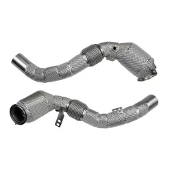 Downpipe BMW F85 F86 X5M X6M S63 4.4 V8 200Cell Heat Shield