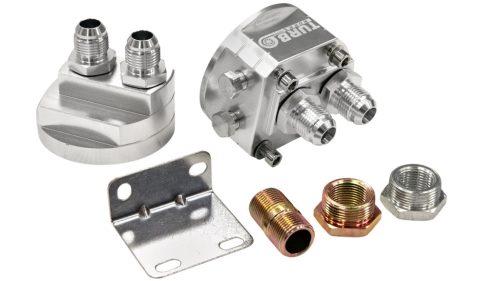 Turboworks Oil Relocation Kit AN8 Silver