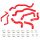 Infiniti Q50/Q60 3.0T 16+ Coolant Hose Kit Red Mishimoto