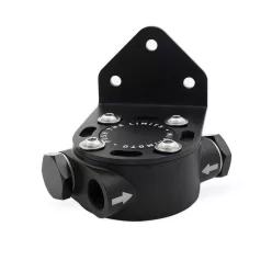 Remote Oil Filter Head M22x1.5 Thread Black Mishimoto