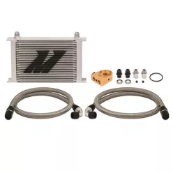 Universal Thermostatic Oil Cooler 25 Row Silver Mishimoto