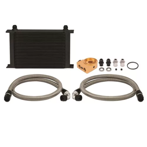 Universal Thermostatic Oil Cooler 25 Row Black Mishimoto
