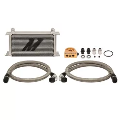 Universal Thermostatic Oil Cooler 19 Row Silver Mishimoto