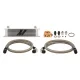 Universal Thermostatic Oil Cooler 10 Row Silver Mishimoto