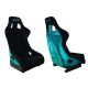 Racing seat SLIDE KS2 Premium Black Suede Turquoise Glitter