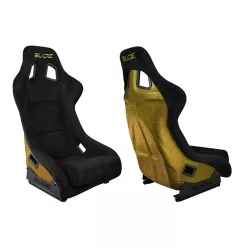 Racing seat SLIDE KS2 Premium Black Suede Gold Glitter
