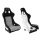 Racing seat SLIDE KS2 Premium Black & Logo Pattern Suede White Glitter