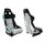 Racing seat SLIDE KS2 Premium Black & Mint & Quilted Grey Suede Silver Glitter
