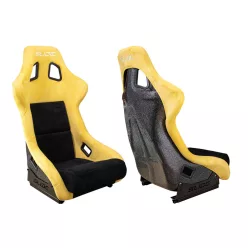   Racing seat SLIDE KS2 Premium Black & Yellow Suede Black Glitter