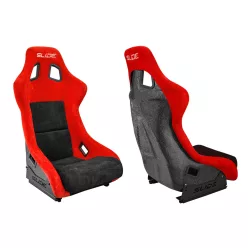   Racing seat SLIDE KS2 Premium Black & Red Suede Black Glitter