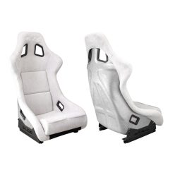   Racing seat SLIDE KS2 Premium Light Grey Suede Silver Glitter