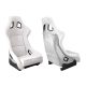 Racing seat SLIDE KS2 Premium Light Grey Suede Silver Glitter