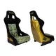 Racing seat SLIDE KS2 Premium Camuflage Dark Green Welur & Yellow Glitter