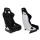 Racing seat SLIDE KS2 Premium Black Welur & White Glitter