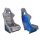 Racing seat SLIDE KS2 Premium Grey Welur & Blue Glitter