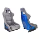 Racing seat SLIDE KS2 Premium Grey Welur & Blue Glitter