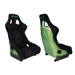Racing seat SLIDE KS2 Premium Black & Welur Green Glitter