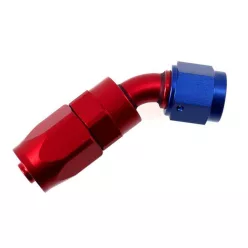 Reusable swivel hose end 45deg AN8