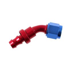 Push-On Hose End 45deg AN6