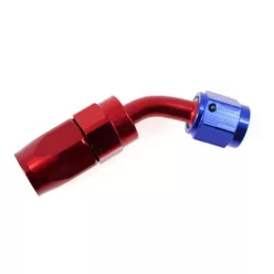 Reusable swivel hose end 45deg AN4