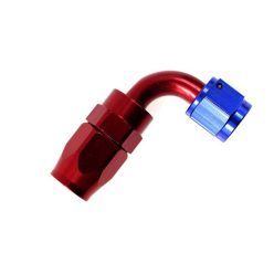 Reusable swivel hose end 90deg AN4