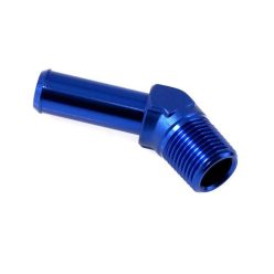 Flare union adapter 45deg AN6 with hose fitting 1/4"