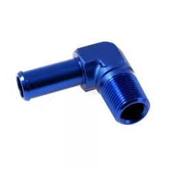 Flare union adapter 90deg AN8 with hose fitting 3/8"