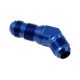Flare bulkhead adapter 45deg AN10