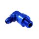 Flare male to male union adapter 90deg AN6-3/8NPT