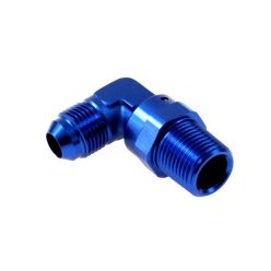 Flare male to male union adapter 90deg AN10-1/2NPT