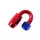 Reusable swivel hose end 180deg AN4