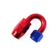 Reusable swivel hose end 180deg AN4