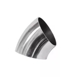 Stainless elbow 45deg 63mm thk.1,5mm polished