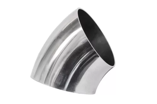 Stainless elbow 45deg 76mm thk.1,5mm polished
