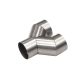 Stainless Y-Pipe Collector  2,5"-2,5" 63mm