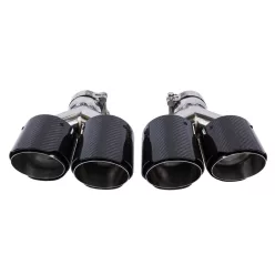 Exhaust 101mmx2 Inlet 70mm Carbon Gloss Set