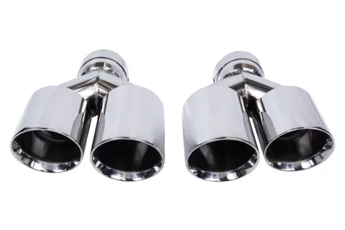 Exhaust 101mmx2 Inlet 67mm Polished Set