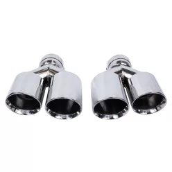 Exhaust 101mmx2 Inlet 76mm Polished Set