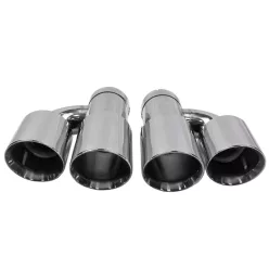 Exhaust Tip 89mmx2 enter 70mm Polished Set