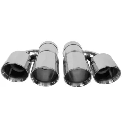 Exhaust Tip 89mmx2 enter 76mm Polished Set