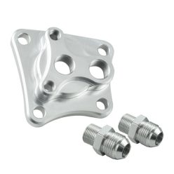   PMC Oil filter adapter Nissan RB + aluminium flare fittings M18x1,5-AN10