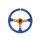 Steering wheel Pro 350mm offset:80mm Suede Blue