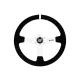 Steering wheel SLIDE 350mm offset:90mm Suede White