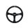 Steering wheel SLIDE 350mm offset:90mm Leather Silver Strip