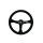 Steering wheel SLIDE 350mm offset:90mm Suede Black