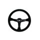 Steering wheel SLIDE 350mm offset:90mm Suede Black