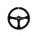 Steering wheel SLIDE 350mm offset:90mm Suede Yellow Strip